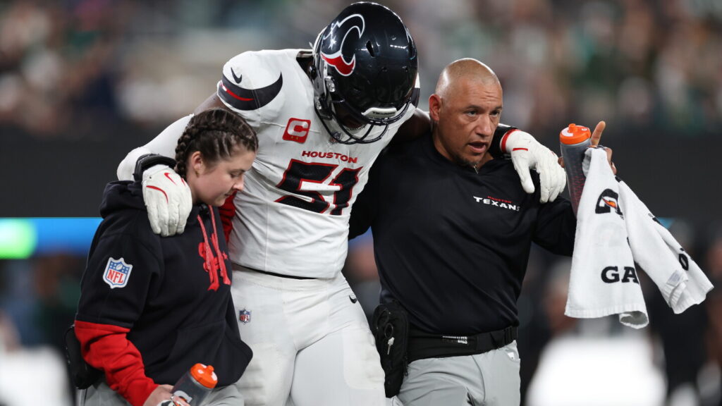 Will Anderson: I had two high-ankle sprains on the MetLife turf, real grass is better